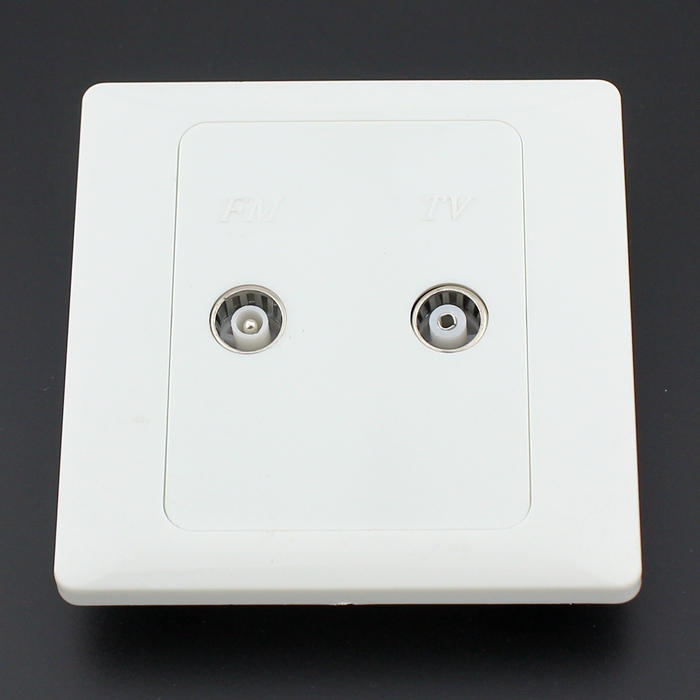 Cable TV socket TV FM panel Cable TV socket Double-hole double layer TV socket Terminal box-Taobao