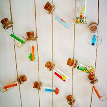 10 small wishing bottle pendant bottle drift bottle wind chimes bottle cork glass bottle gift bottle