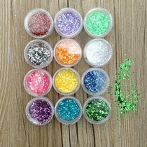 Diy Artisanal Meryl Decorative Color Sparkling Pink Sequin Dies Crystal Drop Glue Enclosed In 12 Color Great Hexagonal Shiny Pink