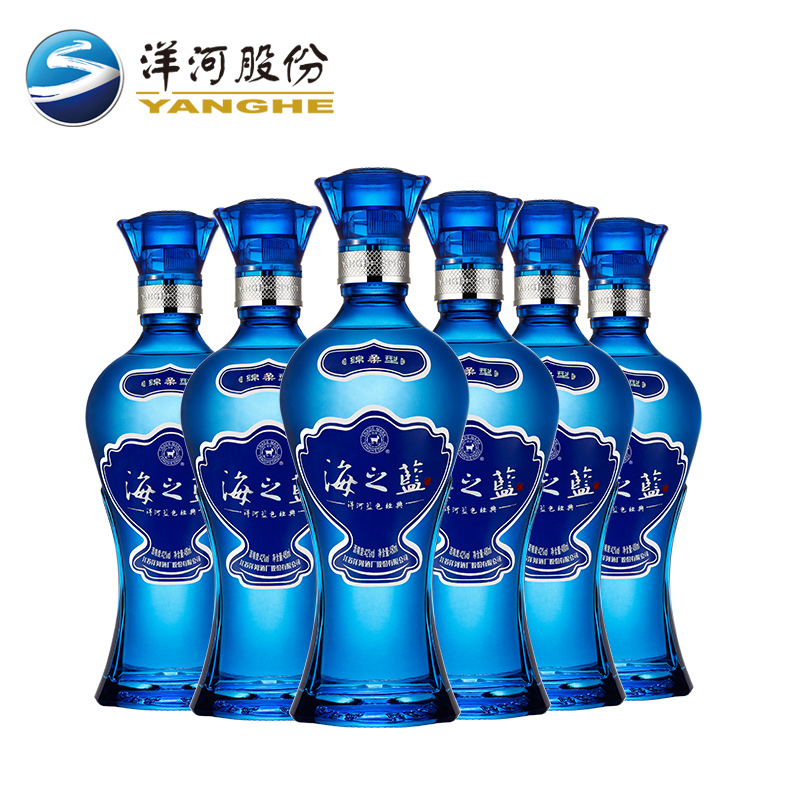 洋河蓝色经典 海之蓝42度375ml 6瓶装 洋河官方旗舰店 绵柔型白酒产品展示图1