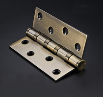 Brushed stainless steel hinges thickened European antique silent bearings 4-inch hinges solid wood door bronze door