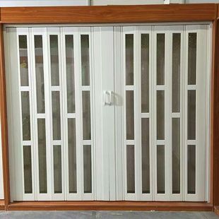 厨房pvc折叠门 日式简易推拉门 厨房卫生间隔断阳台吊挂塑料无轨门