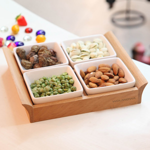 时尚日式4方碟零食盘