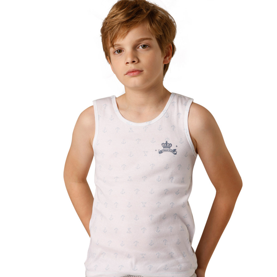 唯路易童装正品儿童背心 男童 夏季 男孩背 纯棉舒适贴身t恤睡衣