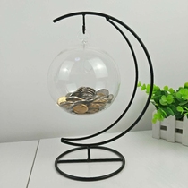 Glass piggy bank bank savings pot piggy bank creative childrens festival activities gifts opening ornaments