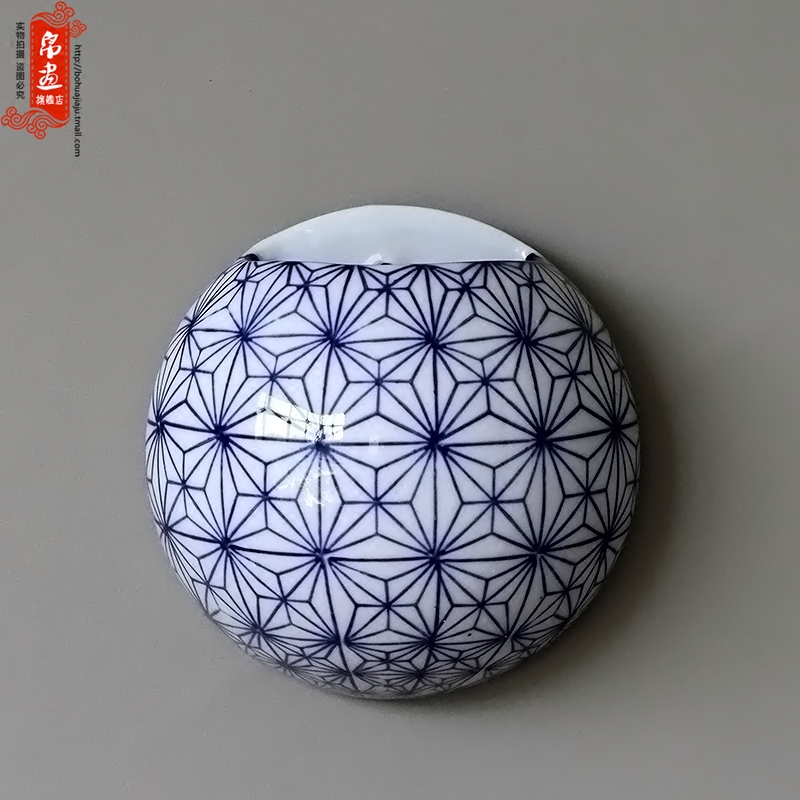 Jingdezhen blue and white porcelain ceramic wall act the role ofing is hanged adorn wall act the role ofing creative sitting room background wall decorative wall hanging pieces of flowers