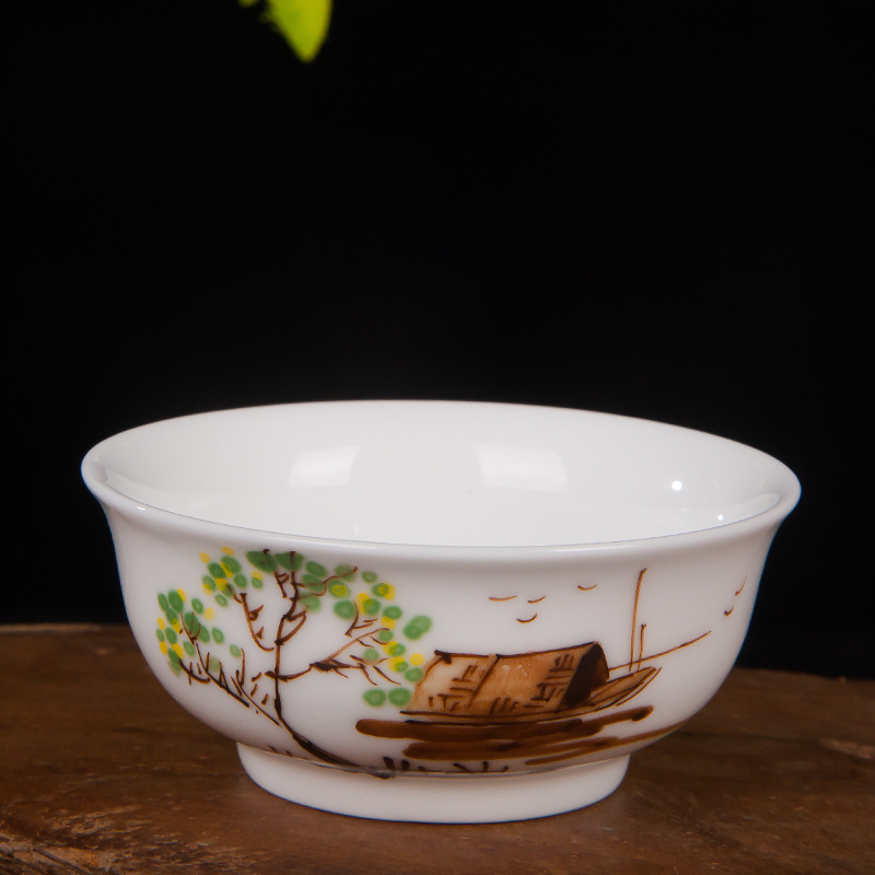 Jingdezhen hand - made ceramic powder enamel small kung fu tea tea tea tea cup bowl sample tea cup masters cup