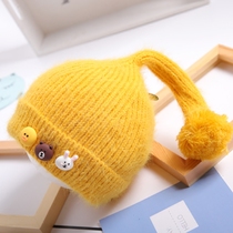 Baby hat autumn and winter wool hat Baby Baby Baby cute 0-1 year old 2 Korean children super cute knitted hat tide tide