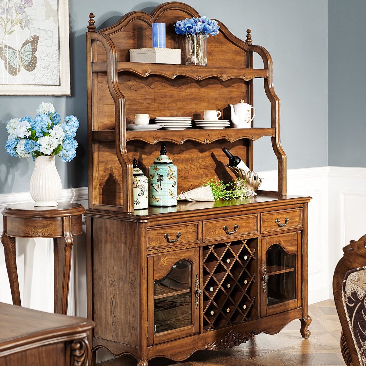 温迪居品美式实木酒柜wd31415