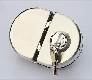 玻璃门锁推拉门锁玻璃门锁双门304不锈钢门锁玻璃移门锁双开双锁