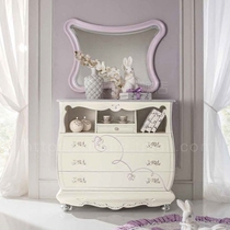 European simple locker Solid wood drawer bucket cabinet Decorative cabinet Princess storage cabinet Three drawer cabinet customization