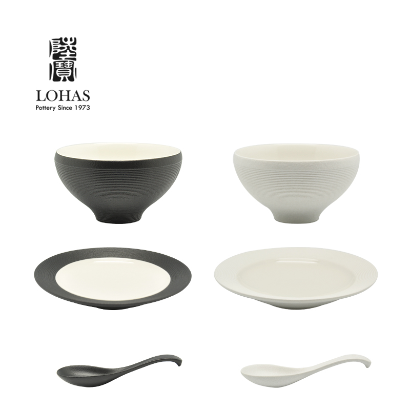 Lupao ceramic bowl Japanese household tableware bowl meal salad bowl of soup bowl dish plate zen wind pattern design