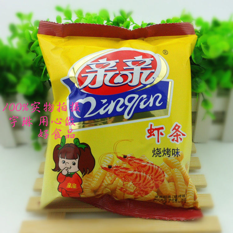 80后经典零食 亲亲食品 亲亲虾条 单包26g 儿时零食 宝宝的爱