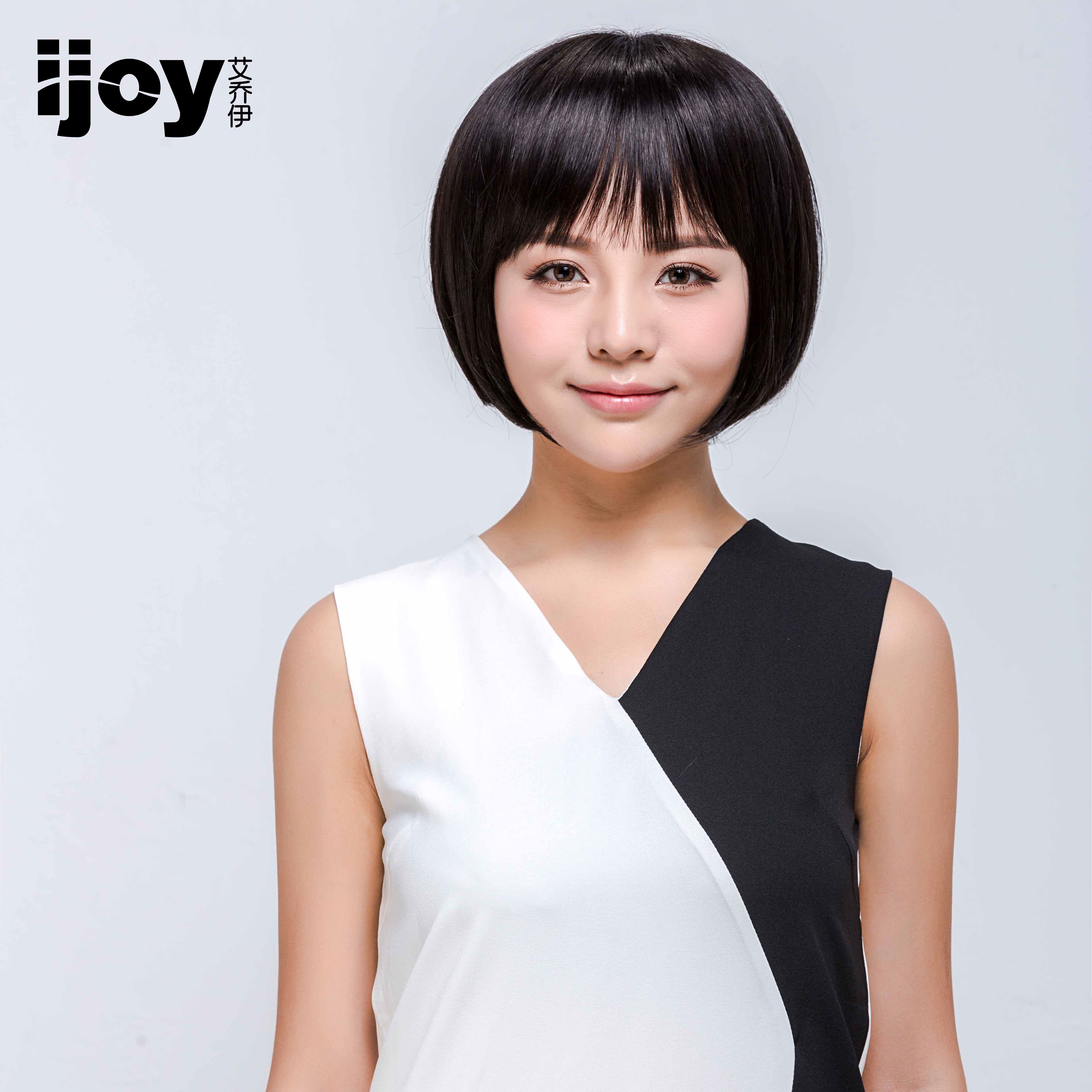 艾乔伊假发短发女时尚帅气bobo头蘑菇头气质逼真俢脸波波头包邮