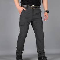 Sufa Outdoor Summer Quick-drying Pants Mens Thin Sports Mountaineering Overalls Loose Multi-Pocket Military Fans Tactical Charge