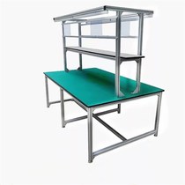 New anti-static workbench Shenzhen assembly line z operation table workshop maintenance assembly table single and double-sided with lights