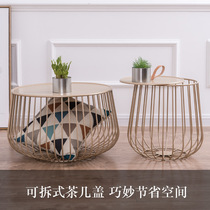 Nordic ins style iron art j creative simple sofa coffee table metal living room office bedroom coffee table set corner table