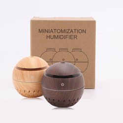 Recommend Wood grain humidifier explosion colorful aromatherapy us