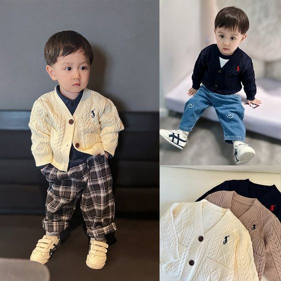 Children's sweater 2024 autumn and winter boy thick knitted sweater for foreign G-air Korean twisted cardigan baby jacquard top
Children's sweater 2024 autumn and winter boy thick knitted sweater for foreign G-air Korean twisted cardigan baby jacquard top