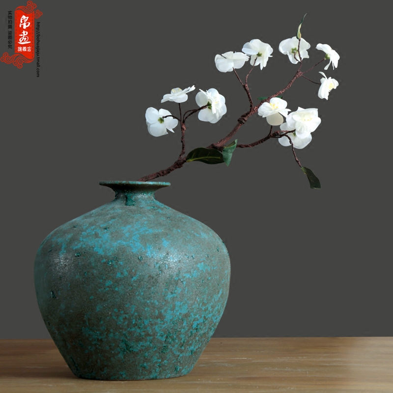 Jingdezhen ceramic coarse pottery small cut flower I and contracted sitting room of dried flowers flower arrangement furnishing articles manually restoring ancient ways is variable