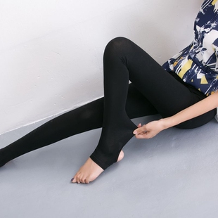 春夏秋季女薄款莫代尔高腰踩脚打底裤大码修身显瘦外穿弹力长裤子