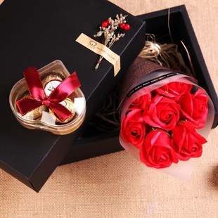 三八妇女节礼物送妈妈创意浪漫生日礼物女生闺蜜玫瑰香皂花礼盒
