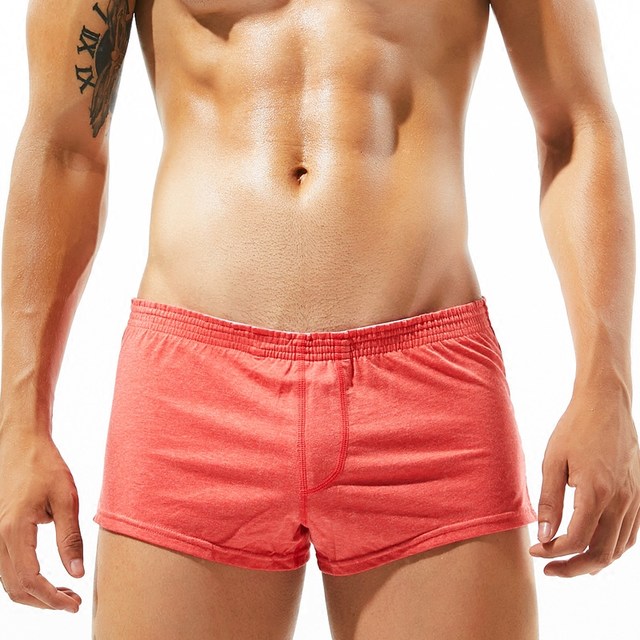 seobean Hibbing ຜູ້ຊາຍຝ້າຍເຮືອນ Pants underwear breathable ວ່າງ Boxer ສັ້ນ Arrow Pants Pajama Pants