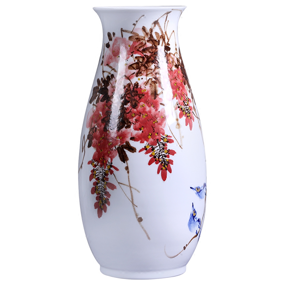 Jingdezhen ceramic vase furnishing articles large famous hand - made ziyun fragrance of new Chinese style home sitting room adornment