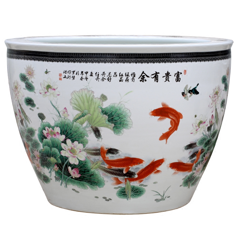 Jingdezhen ceramic aquarium well - off furnishing articles sitting room courtyard and landing the tortoise cylinder, a goldfish bowl