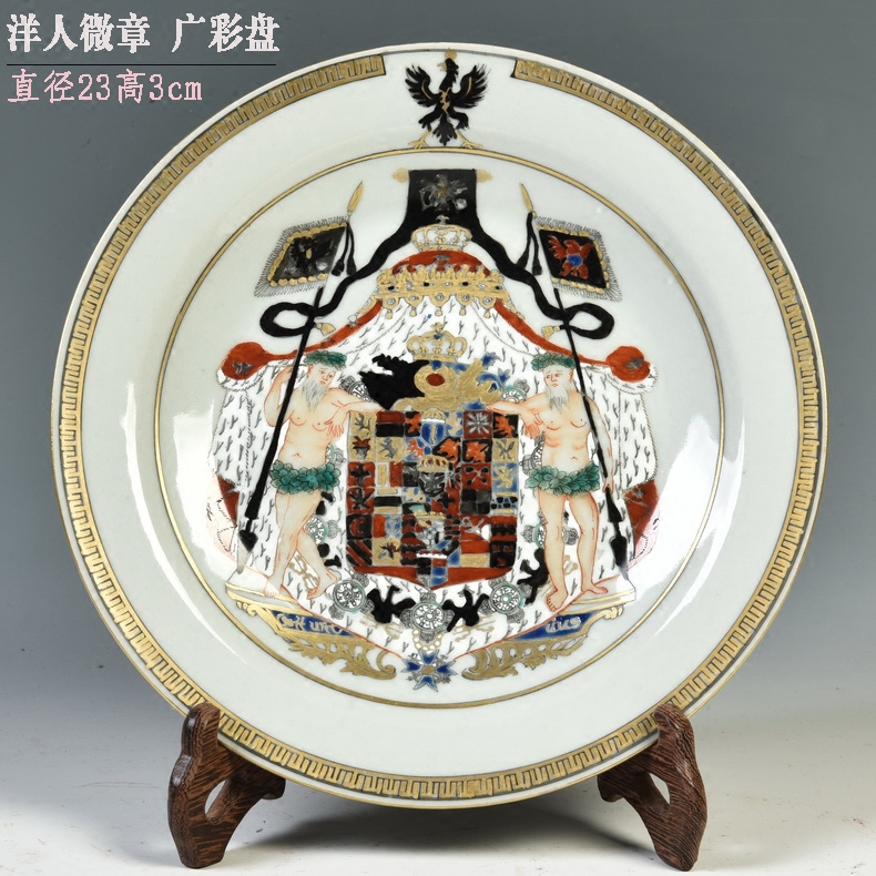 Pianology picking jingdezhen manual hand - made antique ceramics home decoration decoration plate characters wide color plate furnishing articles