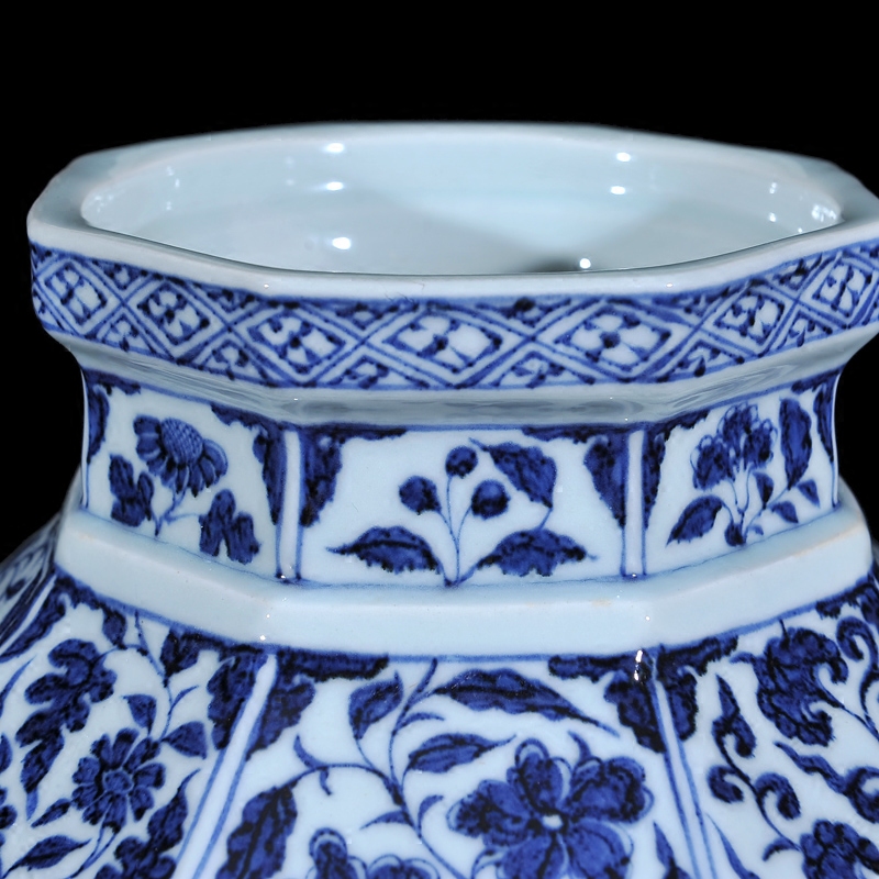 Jingdezhen ceramics imitation yuan and Ming blue and white household decorative hand - made girlfriend jar TV ark, furnishing articles
