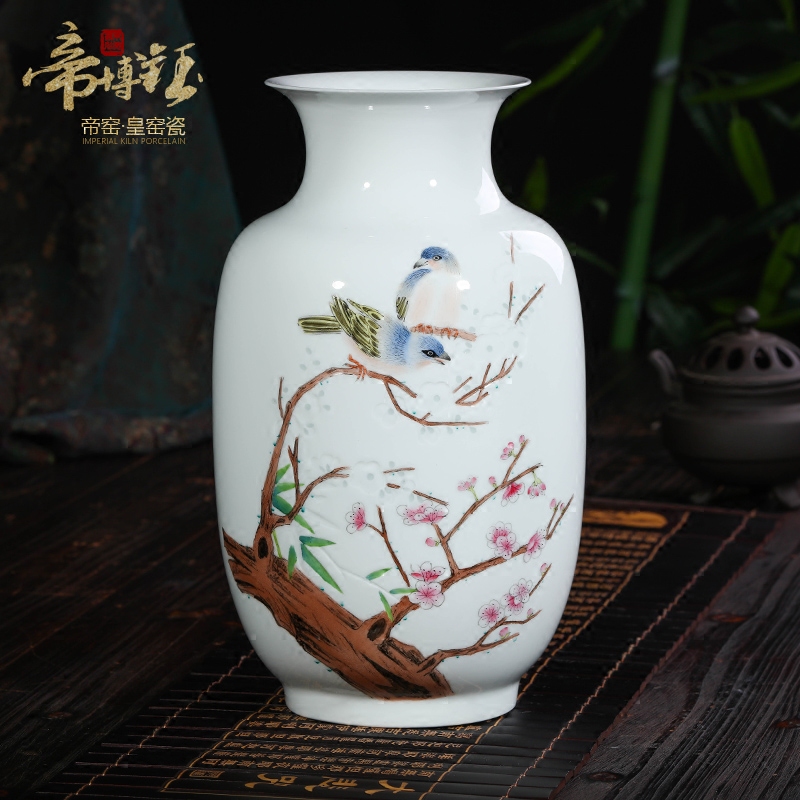 The Master of jingdezhen ceramics hand - made thin foetus knife clay vases, flower arranging new Chinese style living room place wedding gift