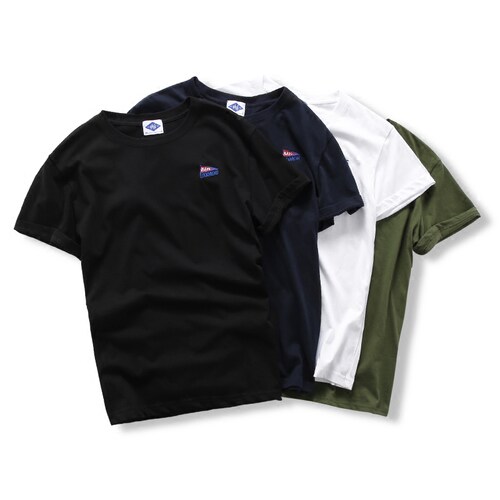 mane潮牌纯色短袖男士t恤男潮流宽松休闲青年半袖衫纯棉韩版学生_7折