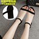 Fairy Style 2024 New Korean Style Bow Medium Heel Strap Women's Sandals Summer Thick Heels High Heels Ribbon Women's Shoes