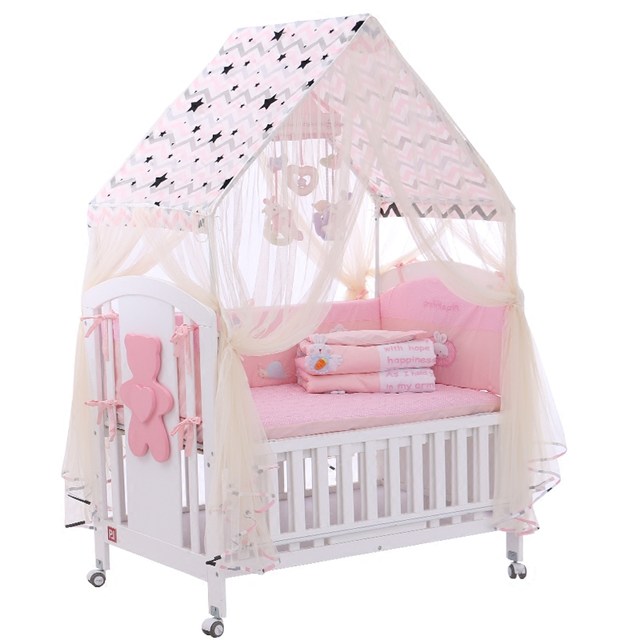 Crib mosquito net full-cover universal children's yurt mosquito net with bracket bb Princess baby tent mosquito net cover