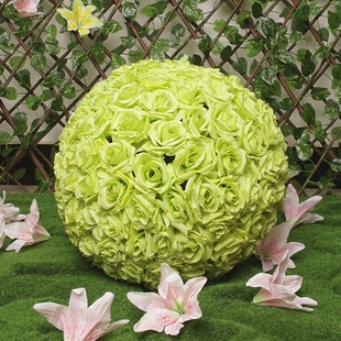 仿真玫瑰花球婚庆绢花路引商场4s店吊顶布置挂饰1米装饰大花球