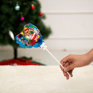 儿童圣诞节日装饰干粉气球幼儿园装饰礼品礼物装饰荧光棒气球棒