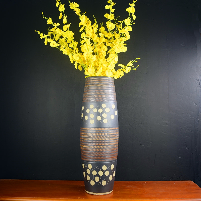 Jingdezhen landing large vases, pottery and porcelain, the sitting room is I and contracted style the dried flower arranging home furnishing articles