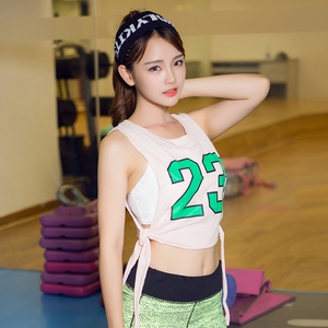 健身无袖女款t恤夏瑜伽服跑步背