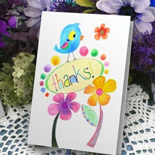 儿童涂色填色卡diy卡片 手工教师节贺卡节日祝福感谢卡送老师礼物