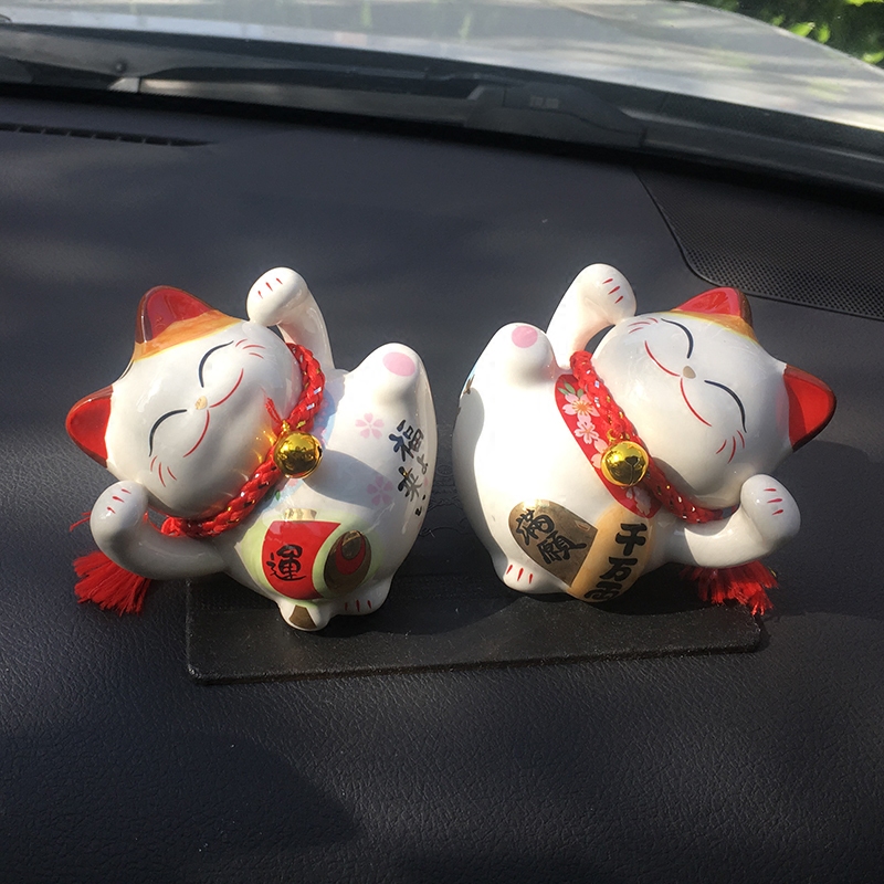 Stone workshop mini plutus cat trumpet furnishing articles piggy bank ceramic household adornment birthday gift in the New Year