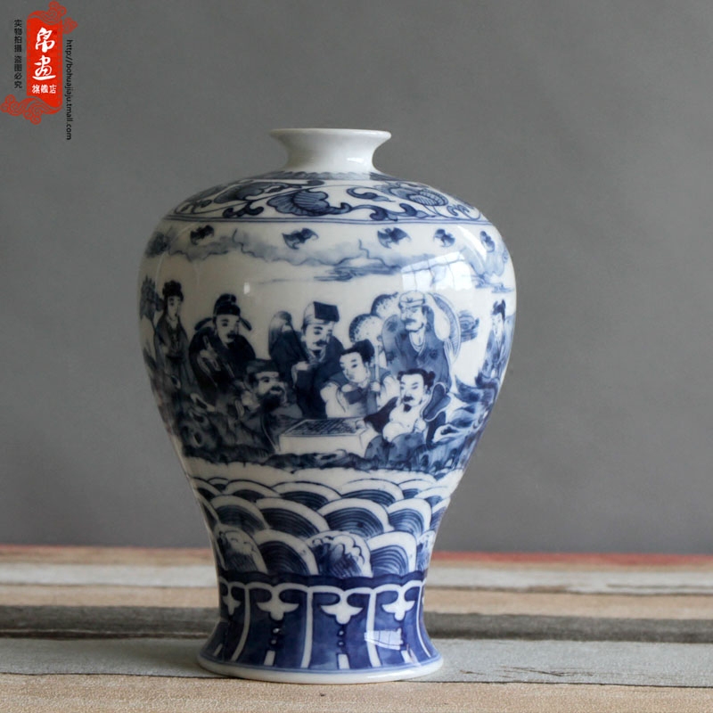 Jingdezhen porcelain ceramic rich ancient frame sketch porcelain decorative flower household mesa furnishing articles