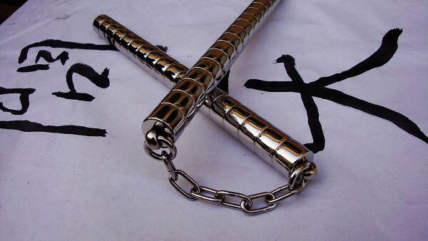 包邮问天糖葫芦串造型290/350/400克不锈钢表演双节棍/实战双截棍