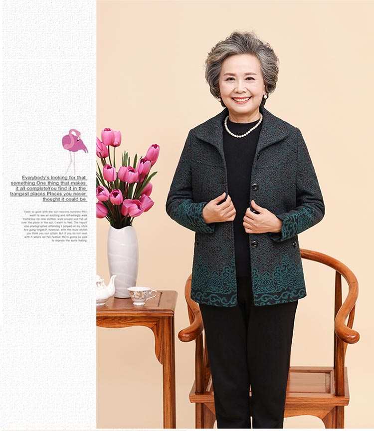 西牧子服饰中老年女装秋装女60-70-80岁奶奶装秋冬套装老人棉服妈_不