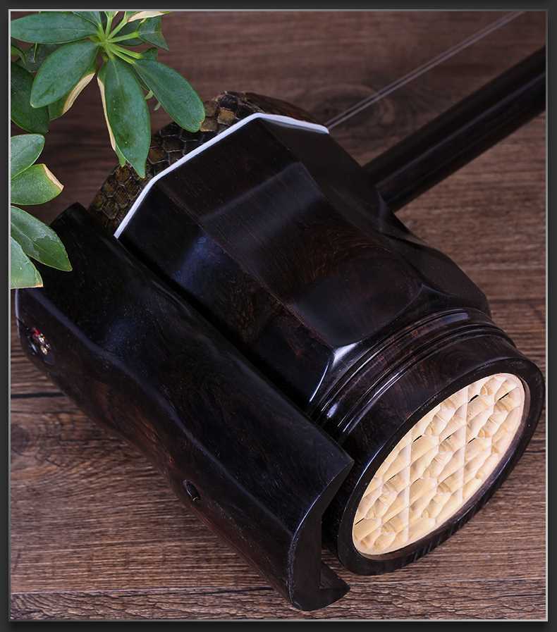 依之木 黑檀中胡前方后圆中音二胡乐器送中胡盒松香校音器弦配件_不