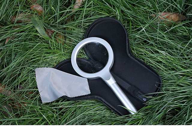 reticle 手持放大镜带led灯老人阅读10倍高清光学维修雕刻鉴定_不打折