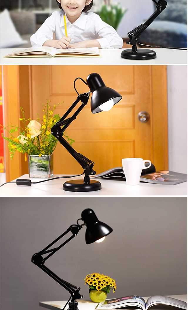 大头人 datouren 金属美式长臂led台灯赠5w白光 大学生学习读写阅_不