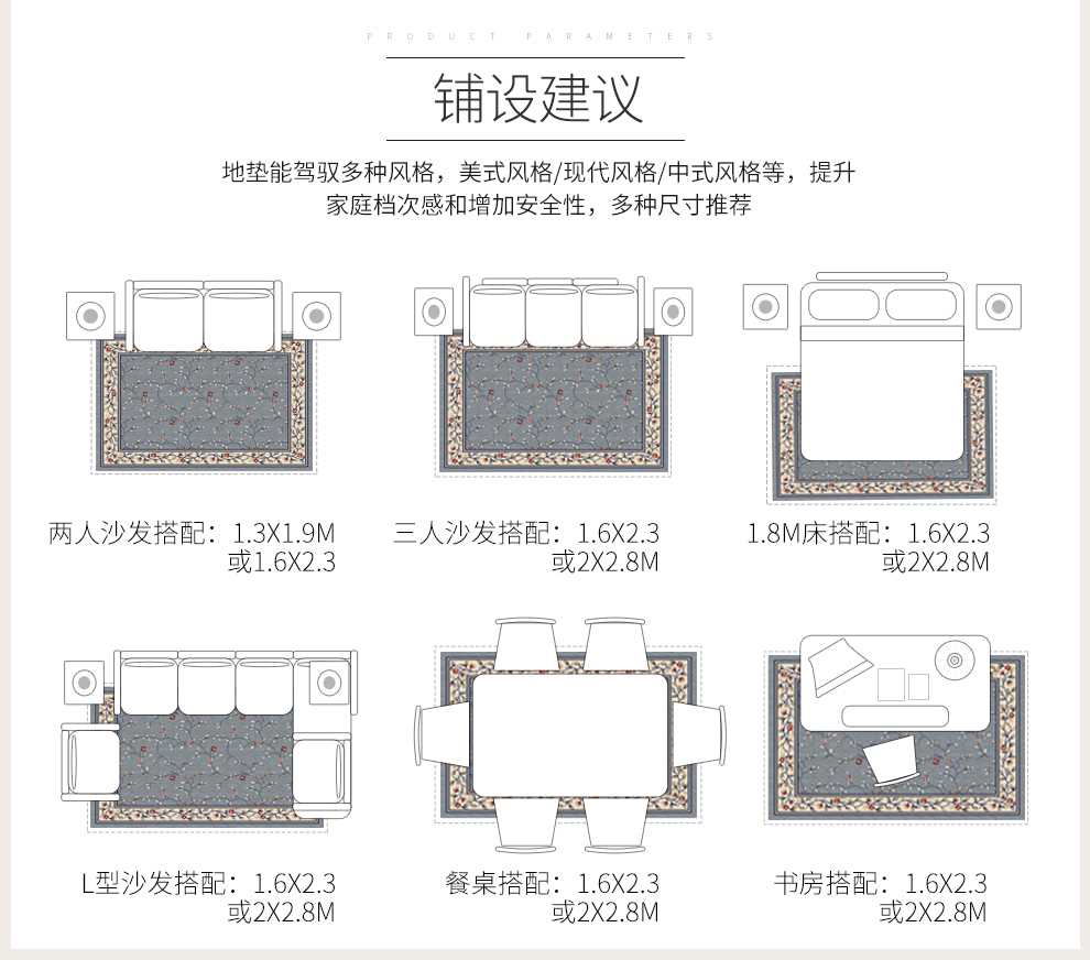 绅士狗地毯 加厚高密度不掉毛客厅简约地毯 大卧室床边毯 欧式沙_不