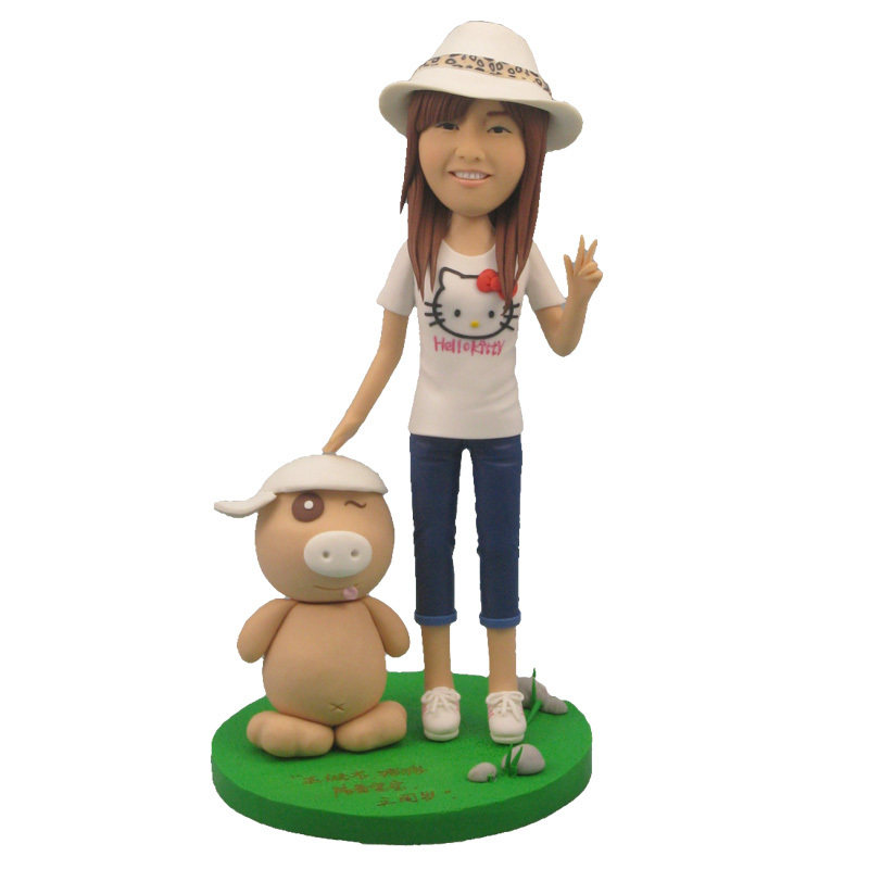 唯我创意 真人公仔 人偶定制 软陶公仔 创意礼品 dv027(大q)