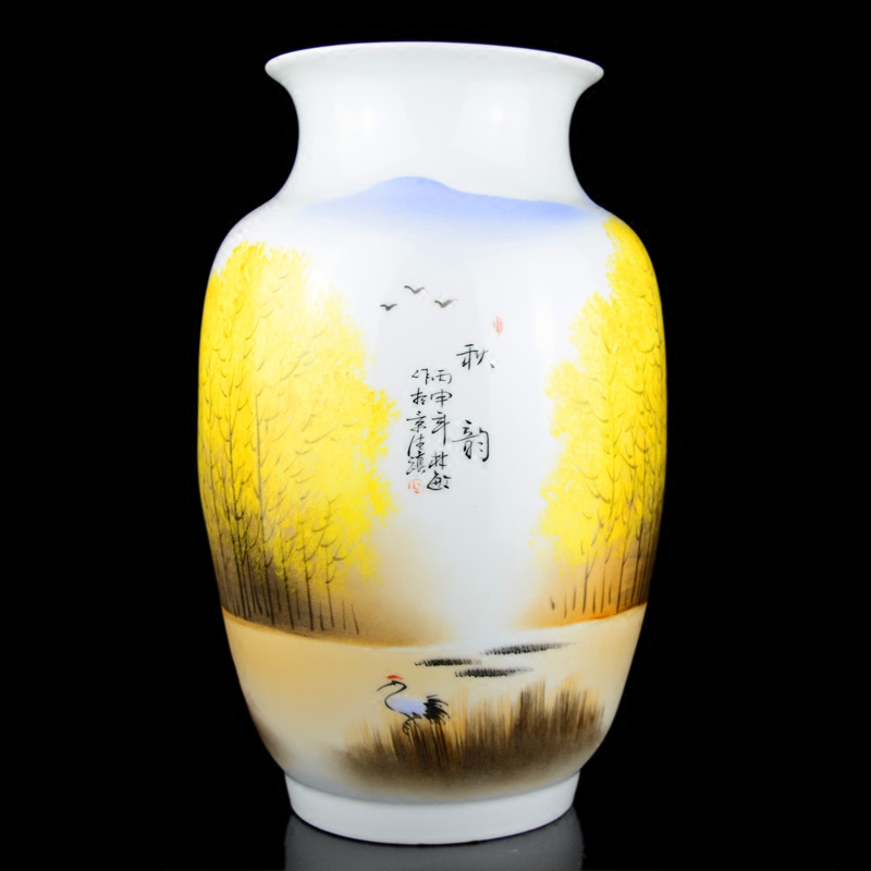 Cixin qiu - yun, jingdezhen ceramics celebrity hand - made powder enamel vase boutique sitting room home rich ancient frame adornment furnishing articles